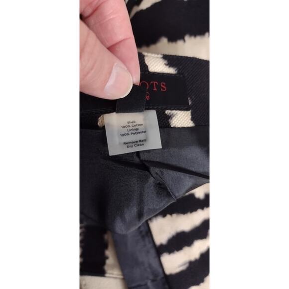 Talbots Collection tie dye pencil skirt tan black cotton lined size 10 - Picture 7 of 9